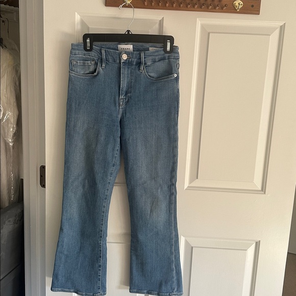 Frame Denim Blue Ankle & Cropped Jeans - Picture 1 of 2